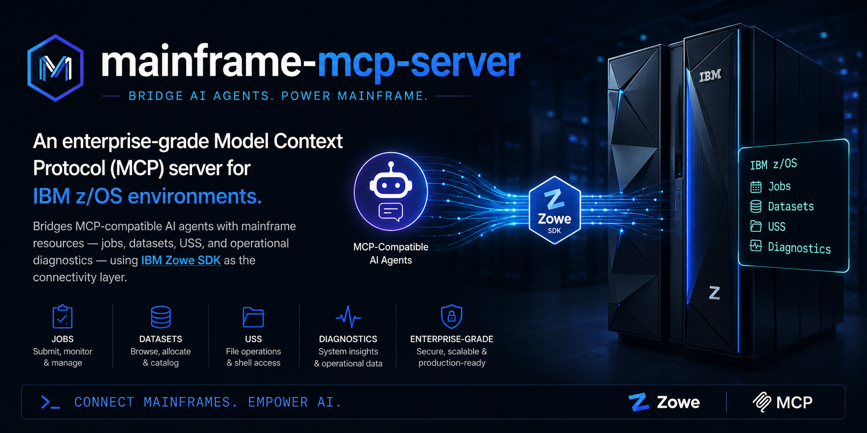 Bridge AI agents with IBM z/OS via MCP and Zowe SDK
